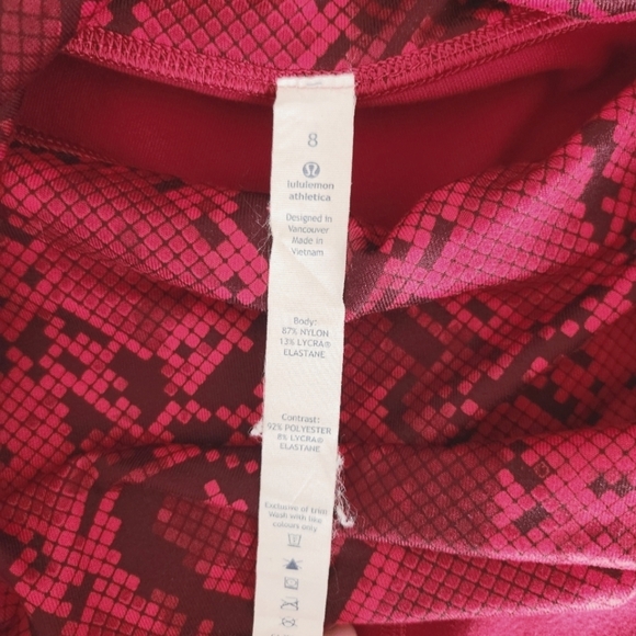 Lululemon Stillness Red Pants Wide Baggy Joggers Sweats Roll Down Waist Size 8 - Picture 10 of 16